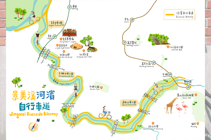 腳踏車路線3：景美溪濱自行車道