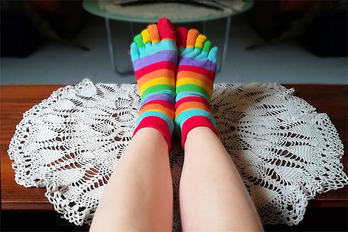 穿五趾襪可以幫助腳減緩壓力