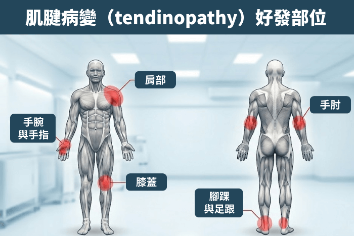 肌腱病變 好發部位