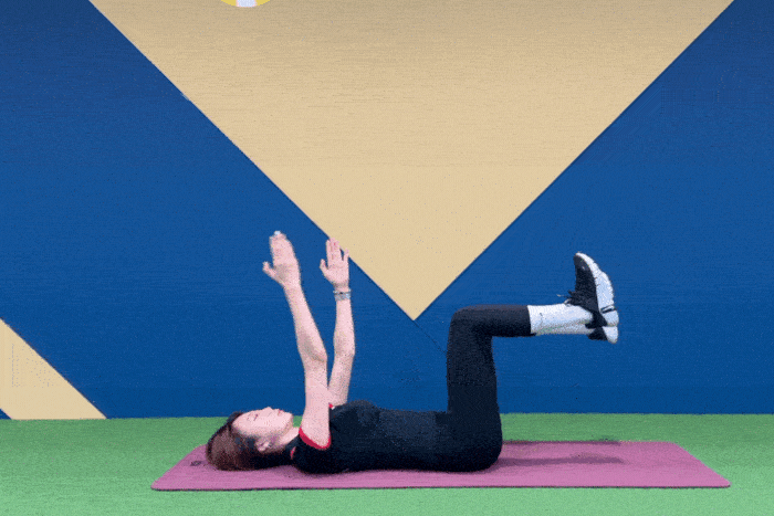 骨盆底肌訓練-死蟲式