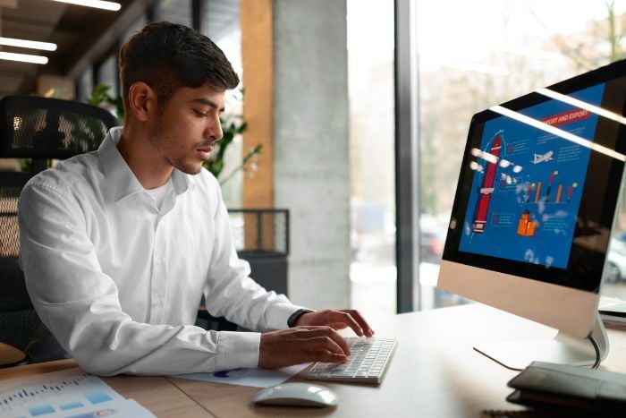 office, worker, computer