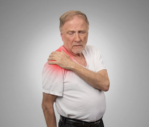 骨質疏鬆退化的老年人容易發生發生圓肩問題